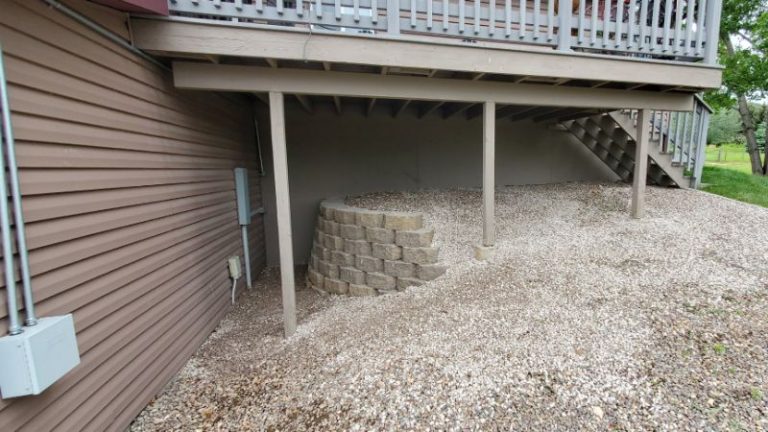 after retaining wall